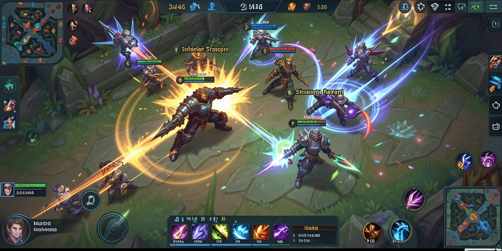 Gameplay seru dalam 3446 dengan strategi tim yang intens.