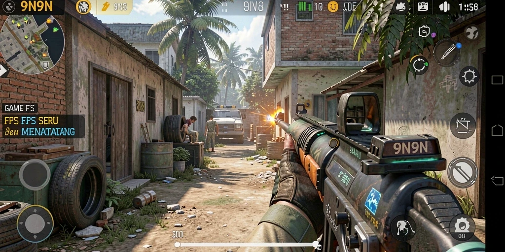 Gameplay seru dari 9N9N yang memukau dan menegangkan.