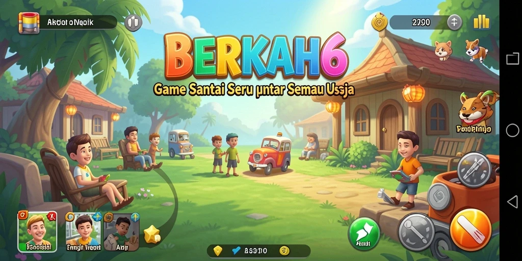 Tampilan gameplay menarik dan penuh warna dari BERKAH6.