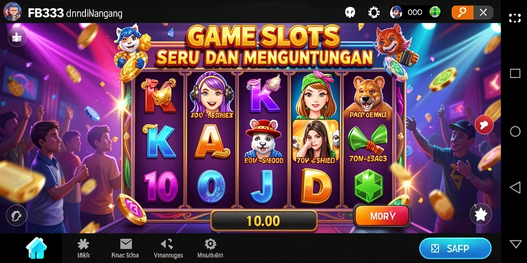 Tampilan ancaman permainan slot FB333 yang penuh warna.
