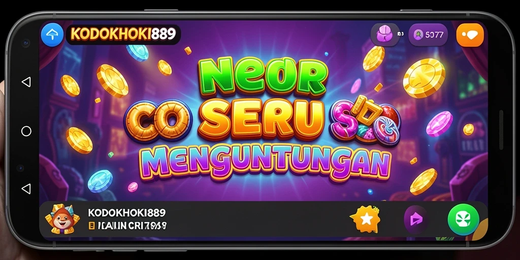 Tampilan seru gameplay KODOKHOKI889 dengan gulungan yang berputar.