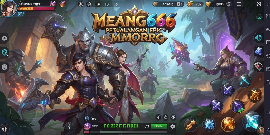 Screenshot utama MENANG666 menampilkan aksi pertempuran yang menegangkan di dunia MMORPG.