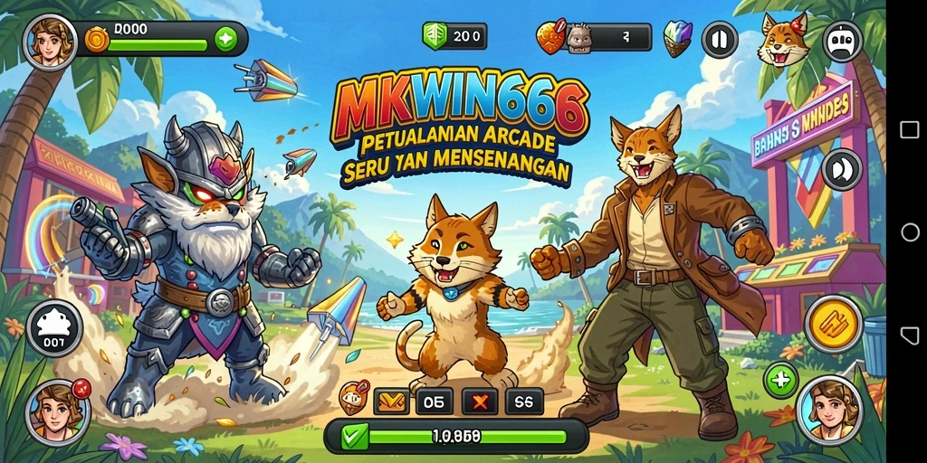 Tangkapan layar gameplay seru dari MKWIN666.