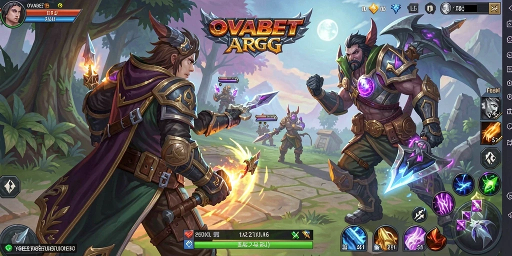 Screenshot gameplay OVABET yang menampilkan pertempuran penuh aksi dalam dunia ARPG.