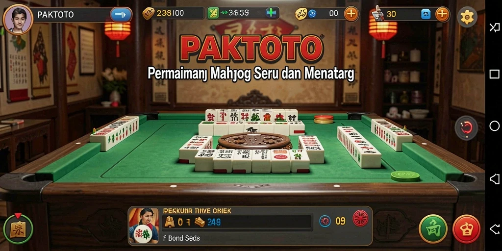 Tampilan gameplay menarik dari permainan Mahjong PAKTOTO.