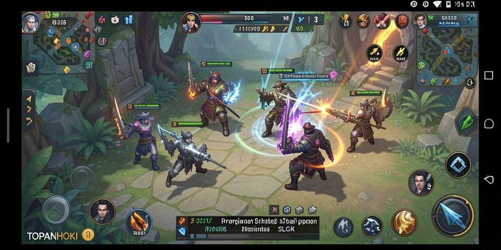 Tangkapan layar gameplay TOPANHOKI menampilkan aksi strategi seru.